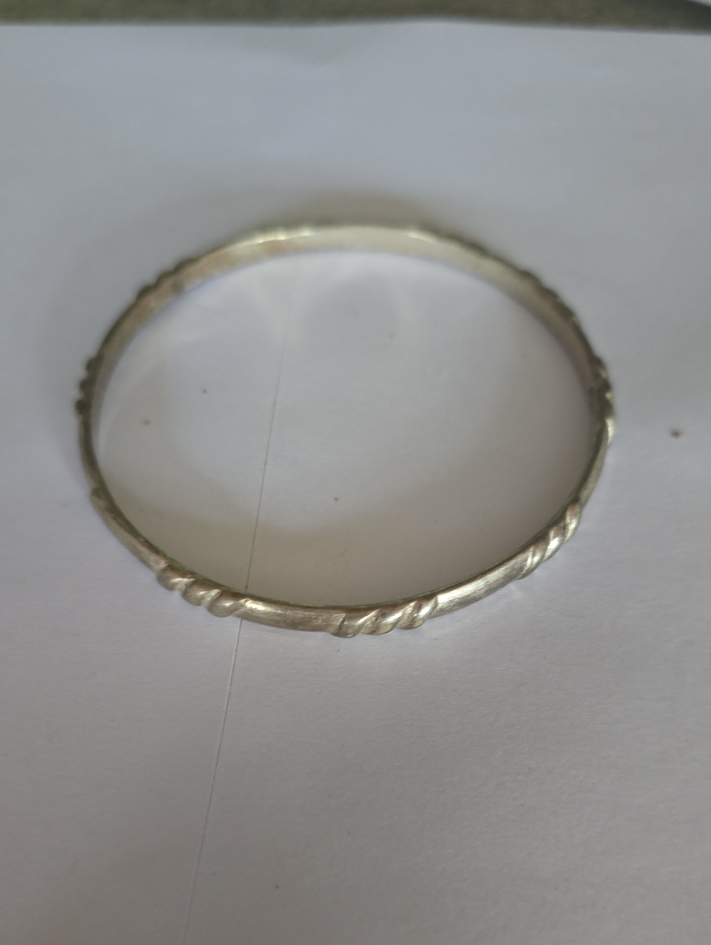 Sterling Silver Twisted Bangle Bracelet - 925 Mexico